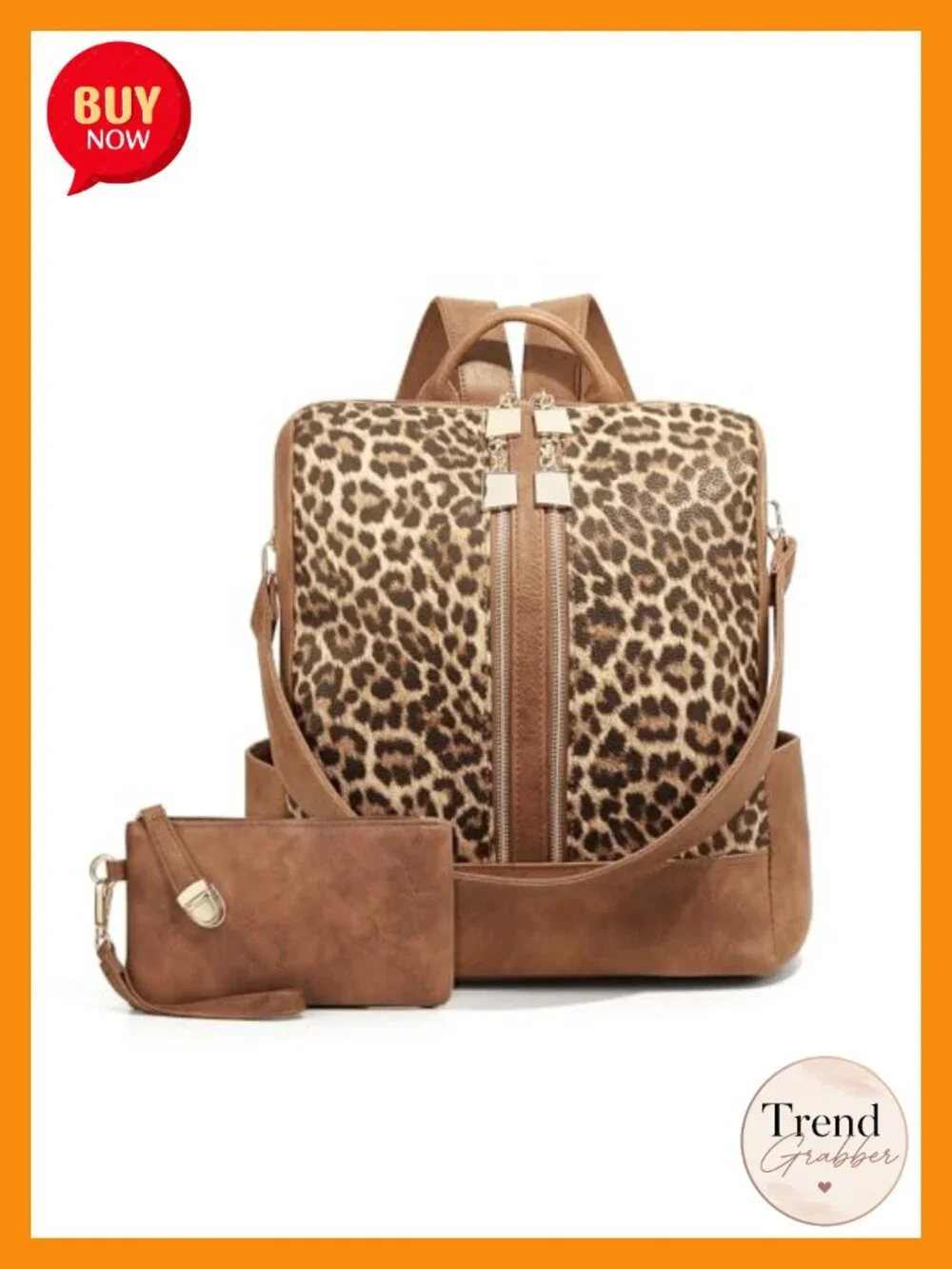 Convertible Backpack Tote with Wristlet, Faux Leather, Mommy Diaper Bag